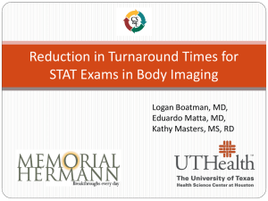 Reduction in Turnaround Times for STAT Exams in Body Imaging
