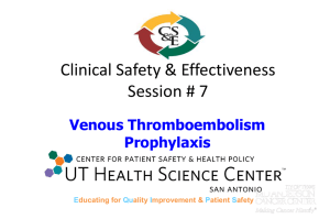 Venous Thromboembolism Prophylaxis
