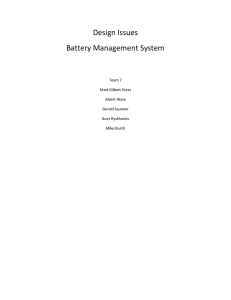 Design Issues Battery Management System  Team 7