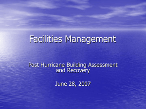 Facilities Management Post Hurricane Assessment and Recovery