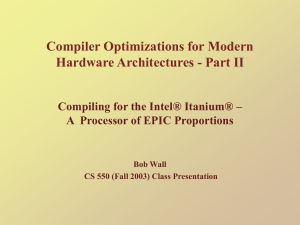 Compiler Optimizations for Modern Hardware Architectures - Part II