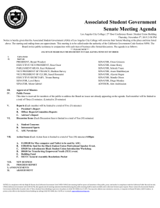 Senate Agenda 11.05.15