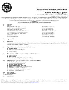 Senate Agenda 12.03.15
