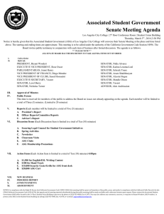 Senate Agenda 03.03.16