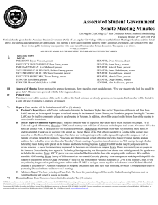 Senate Minutes 10.29.15