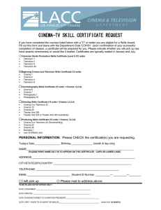 Skills Certificate Form - Producing (Word doc)