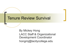 Tenure Review Survival