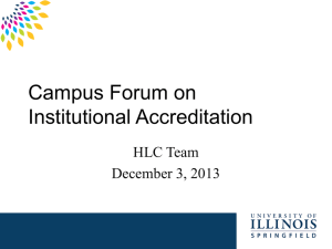 UIS Institutional Accreditation PowerPoint Presentation