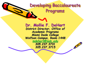 Developing Baccalaureate Programs