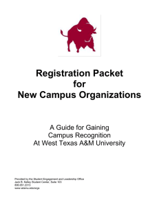 Registration Packet for Orgs