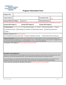 Program Information Form