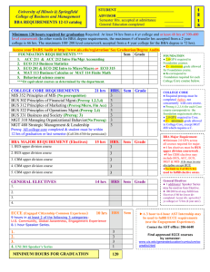 Advising worksheet BBA 12-13 catalog