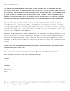 Downloadable Sample Recommendation Letter in Word Format