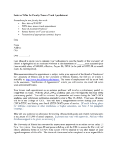 Letter of Offer for Faculty Tenure-Track Appointment Revised 11.19.15