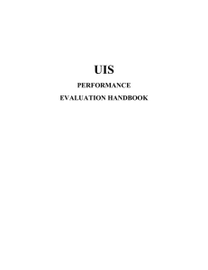 UIS Performance Evaluation Handbook