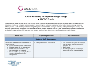 AACN Roadmap for Implementing Change (ABCDE Bundle)