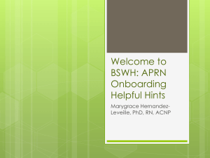 APRN Welcome Letter