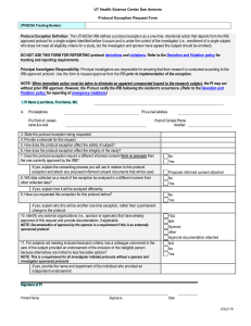 Exception Request Form