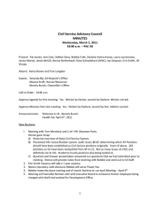 Civil Service Advisory Council MINUTES Wednesday, March 2, 2011
