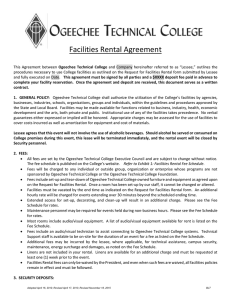 OTC Facilities Rental Agreement Exhibit