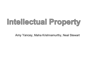 Lecture 15 Patents and IP