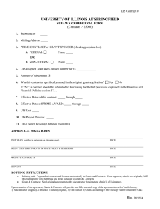 UNIVERSITY OF ILLINOIS AT SPRINGFIELD SUBAWARD REFERRAL FORM (Contracts &gt; $5000)