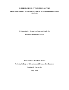 Understanding College Student Departure   Domas and Hicks