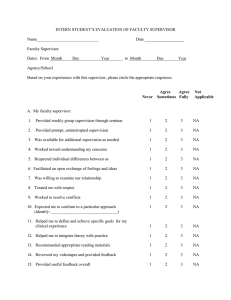 Intern Student s Evaluation of Faculty Supervisor Form (doc)