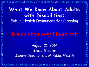 What We Know About Adults with Disabilities: Public Health Resources for Planning
