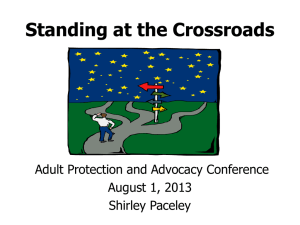 Shirley Paceley Standing at the Crossroads