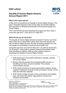 Annual report for Equality & Human Rights Scheme 2011 (Word)