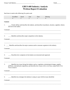 Industry Report Evaluation