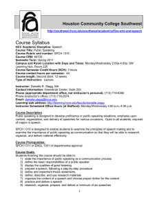 SPCH 1315 Spring 2011 MW 200p-400p Syllabus (SS).doc