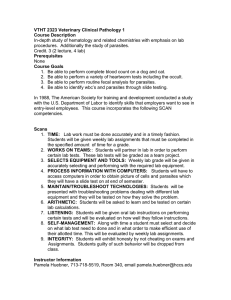 VTHT 2323 Veterinary Clinical Pathology 1.doc