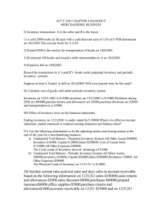 ACCT 2301 CHAPTER 4 MERCHADISING HANDOUT.doc