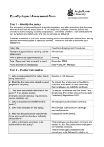 Fixed term employment procedures