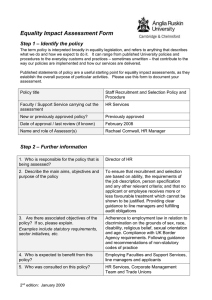 Staff Recruitment and Selection Policy and Procedure