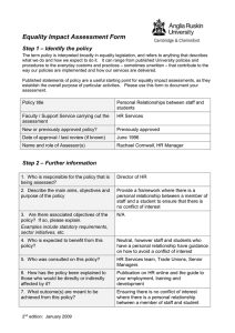 Personal Relationships between Staff and Students