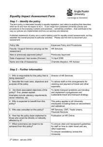 Expenses Policy and Procedures