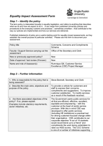 Comments, Compliments and Concerns scheme