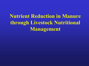 Nutrient reduction in manure through livestock nutritional management - PowerPoint