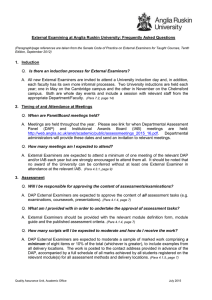 External Examining at Anglia Ruskin University: Frequently Asked Questions