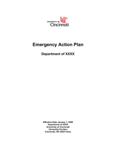 Sample Departmental/Building Emergency Plan