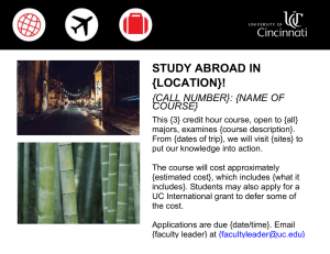 STUDY ABROAD IN {LOCATION}! {CALL NUMBER}: {NAME OF COURSE}