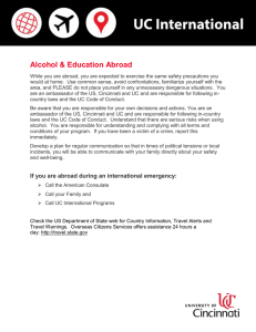 Alcohol &amp; Education Abroad