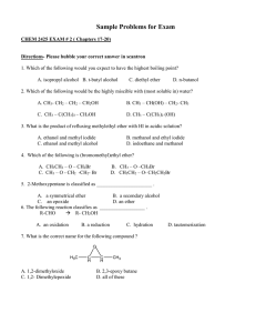 Sample Problems for Exam