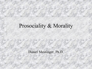 Prosocial development and morality