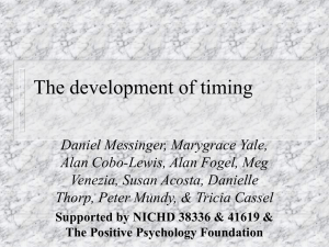 Timing early expressive behaviors: