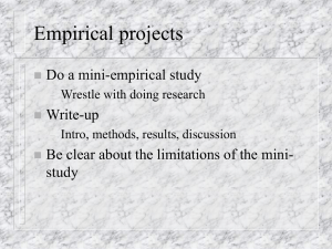 Empirical Project Review