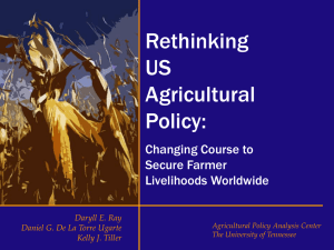 Rethinking US Agricultural Policy: